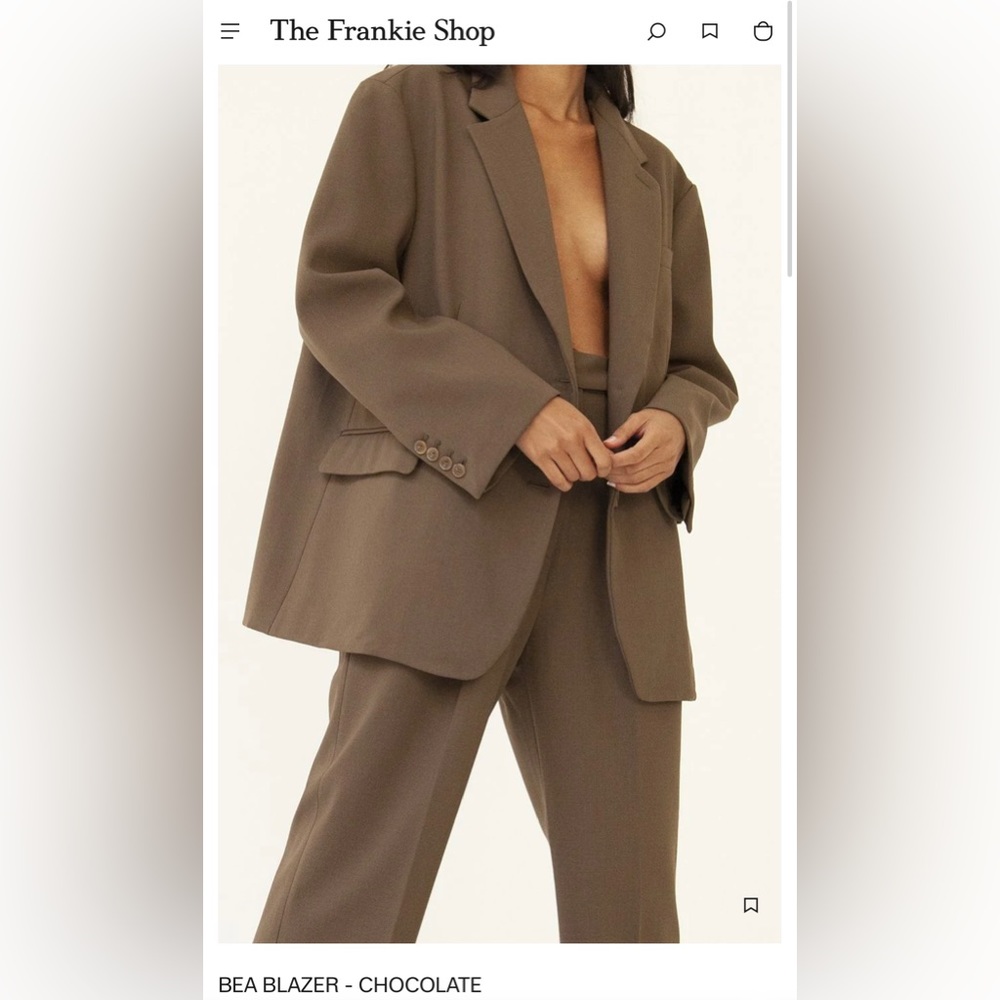 Frankie Shop Bea Blazer Chocolate S